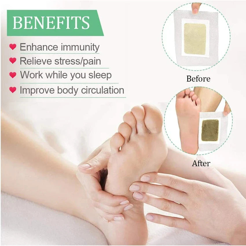 Kinoki Foot Pads – Overnight Foot Care (10 Pads) ⭐ (Recommended)