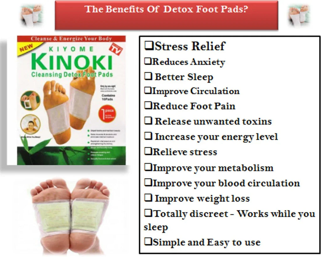 Kinoki Foot Pads – Overnight Foot Care (10 Pads) ⭐ (Recommended)